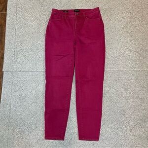 Talbots Jegging Curvy Jeans Womens Size 6 Burgundy Mid Rise Ankle